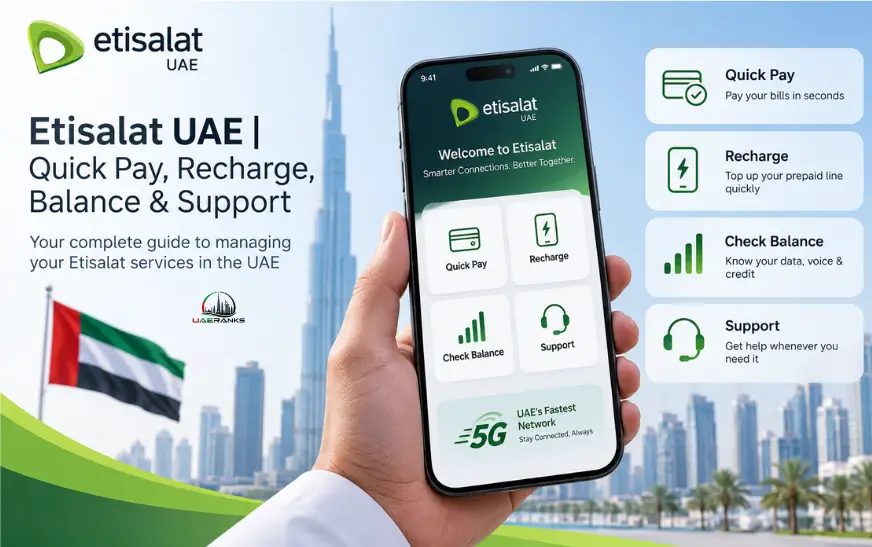 Etisalat UAE Guide | Quick Pay, Recharge, Balance Check, Customer Care and Business Services